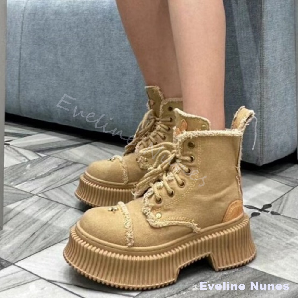 Street Fashion Winter 2026 - Western Cowboy Short Boots Women Round