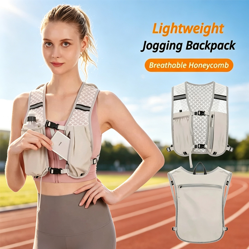 Reflective Jacket Running - New Biking** Running Storage' Vest Backpack