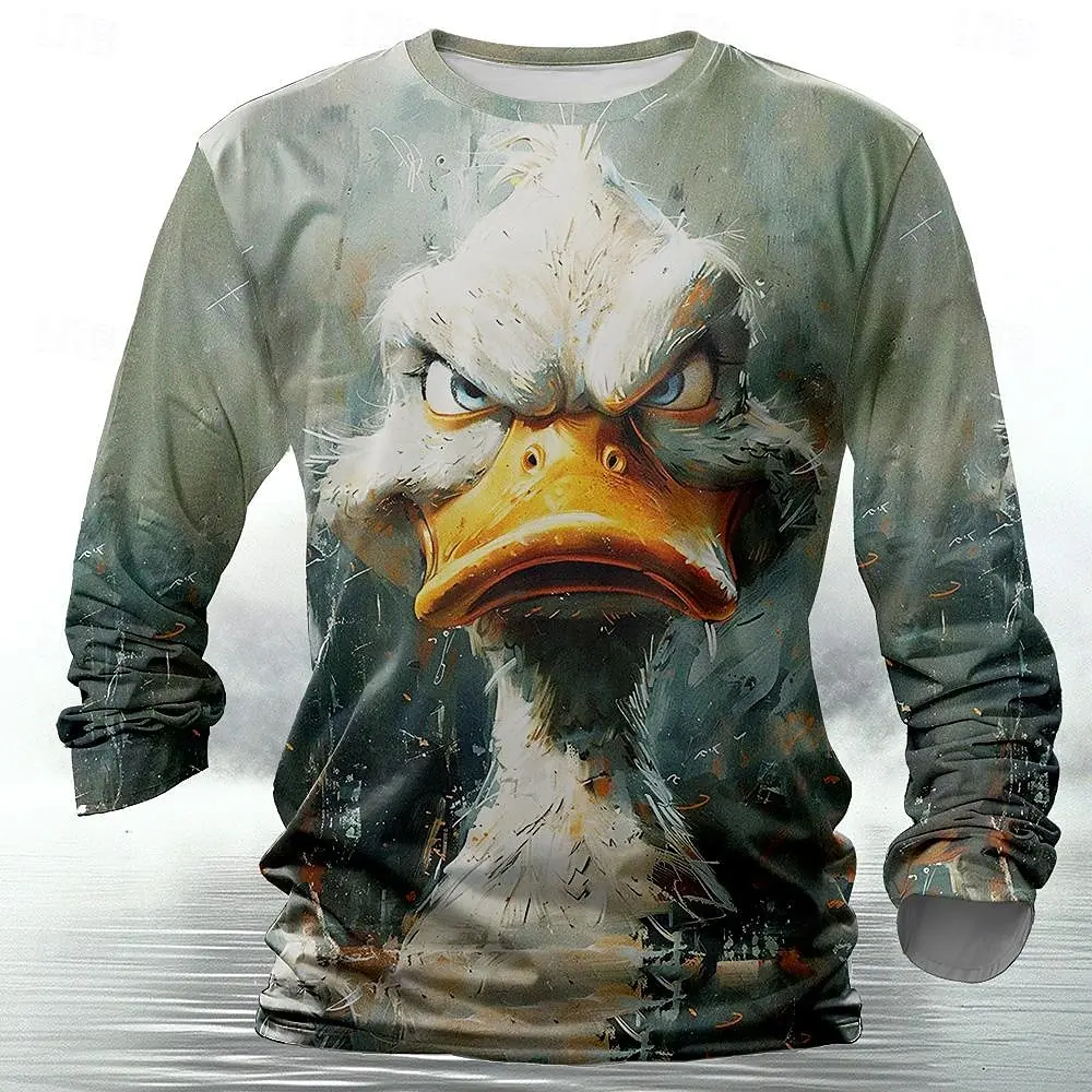 Street Fashion Men - Funny 3D Animal Print Mens T