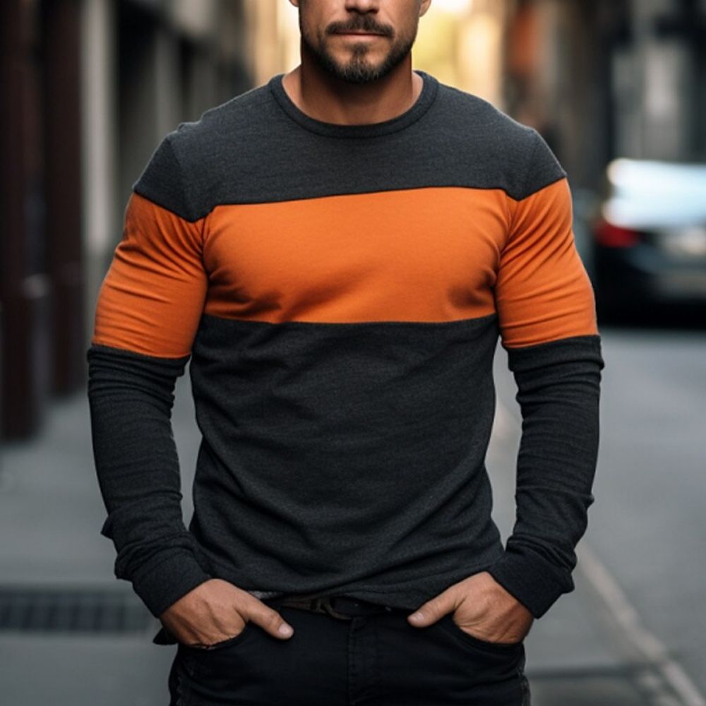 Casual Simple Style Men's T Sh - Street Fashion Men 评论和价格
