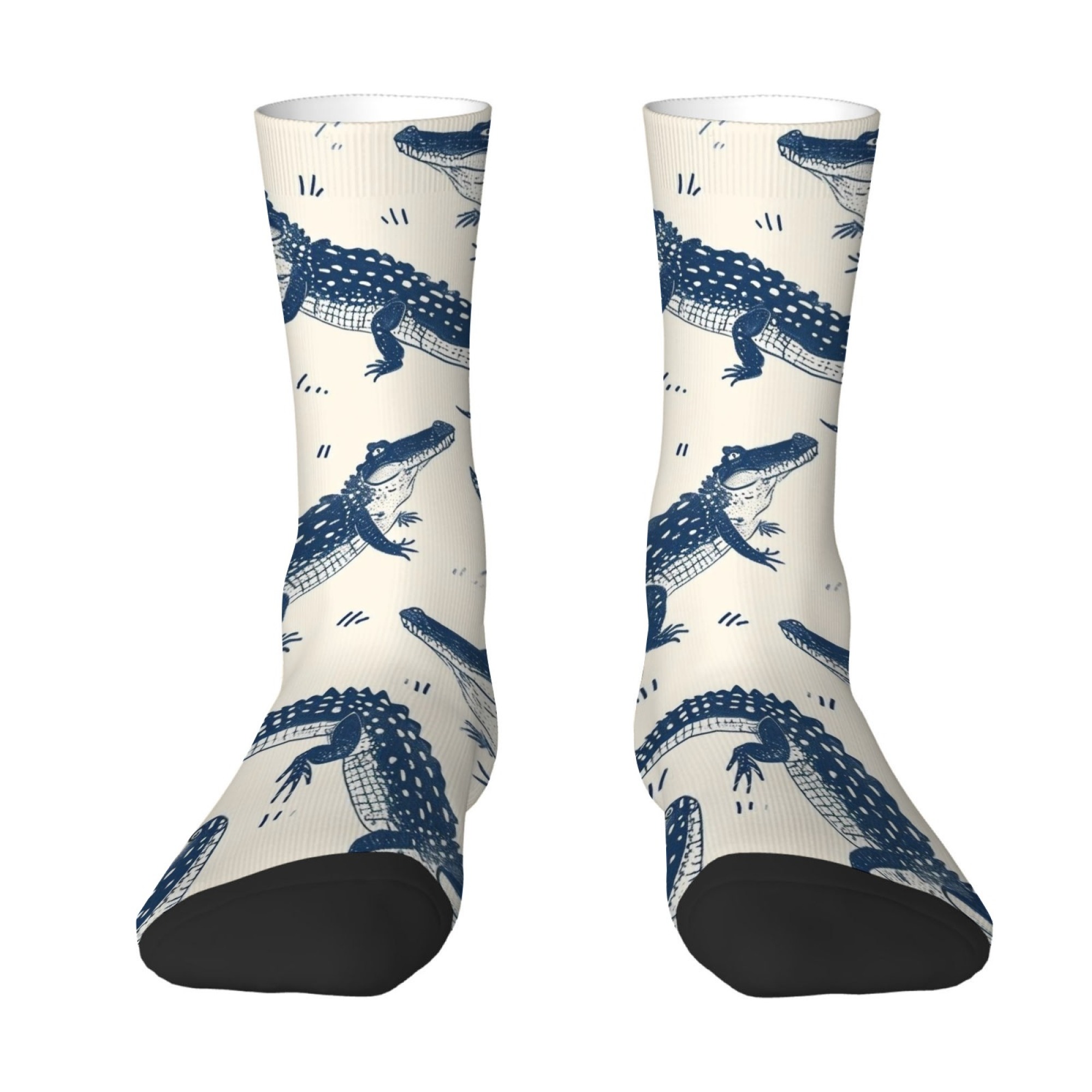 Cute Cartoon Crocodile Print M - Street Fashion Style Youtube 评论和价格
