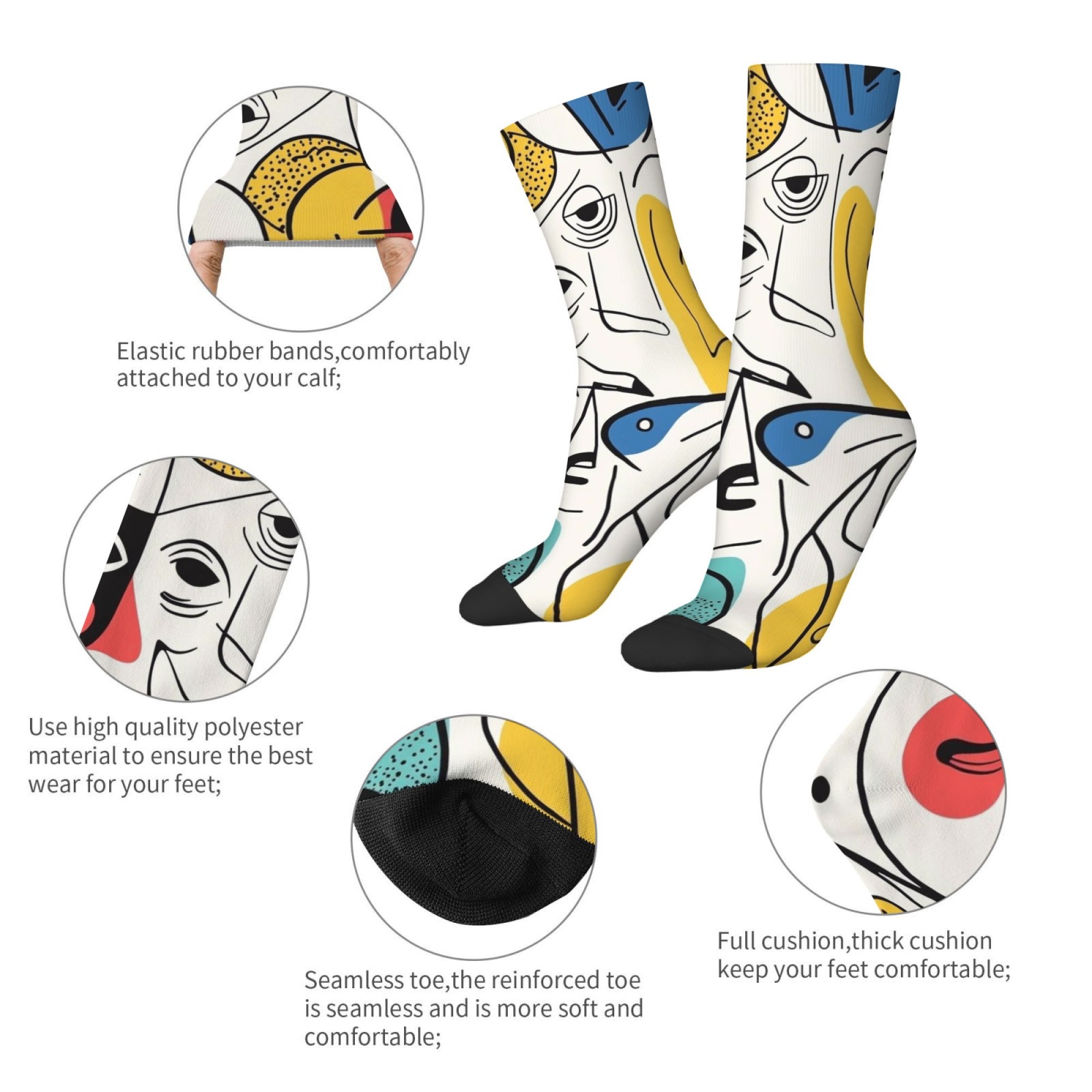 Picasso-style Abstract Print M - Street Fashion Style Youtube 评论和价格