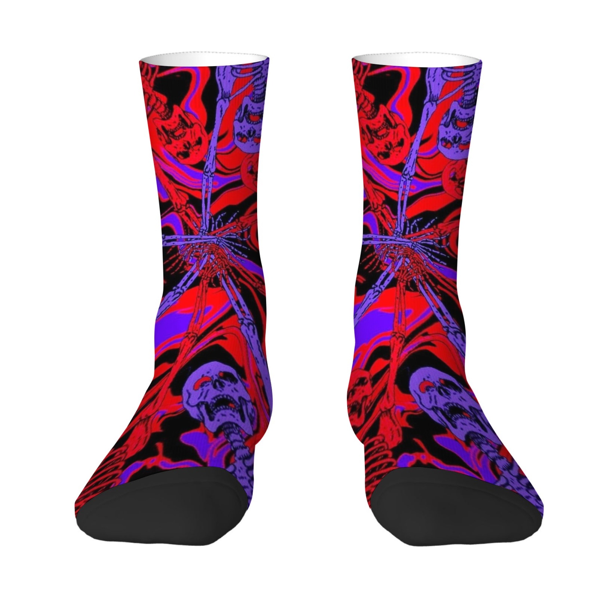 Crazy Punk Skull Men's Socks H - Street Fashion Style Youtube 评论和价格