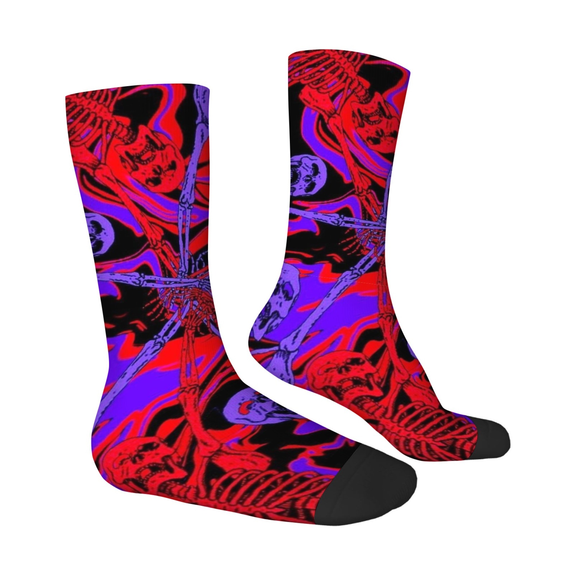 Crazy Punk Skull Men's Socks H - Street Fashion Style Youtube 评论和价格