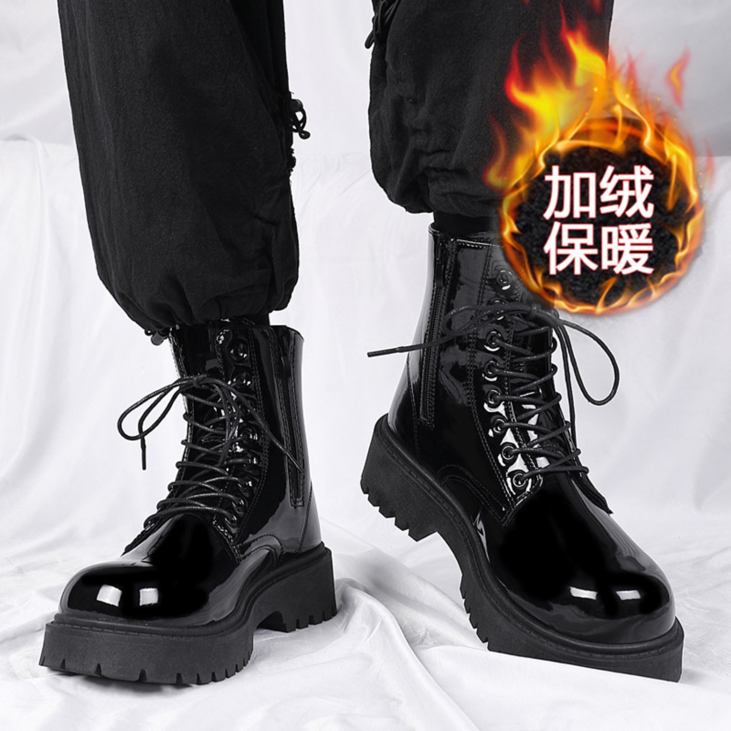 Men's warm plush high-top boot - Street Fashion Winter 2026 评论和价格