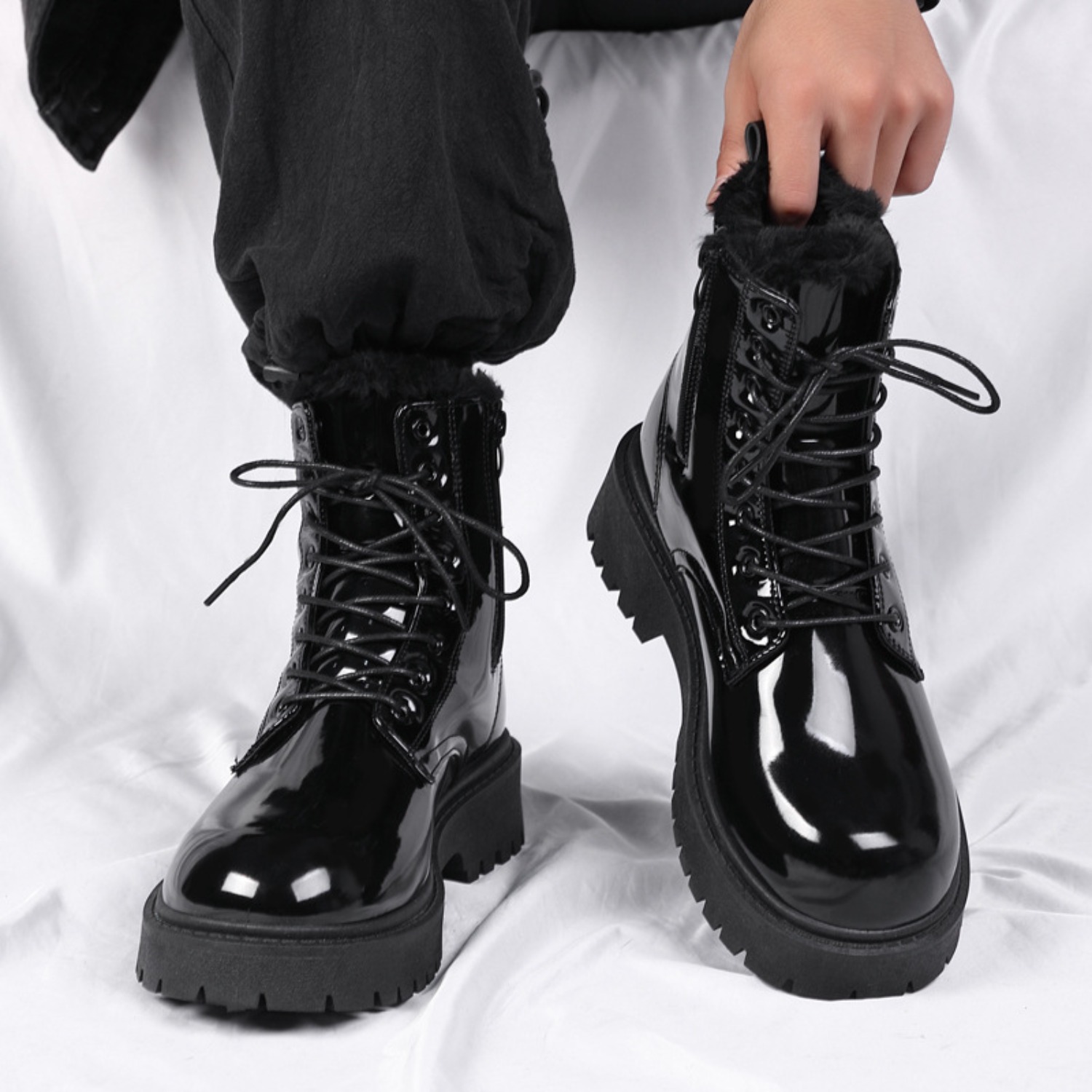 Men's warm plush high-top boot - Street Fashion Winter 2026 评论和价格