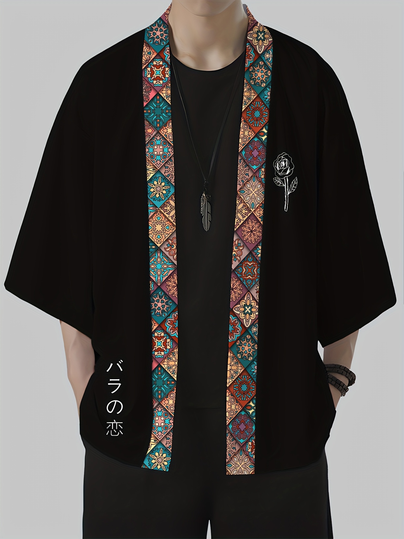 2026 Summer Men's Kimono 3D Pr - Street Fashion Kimono 评论和价格