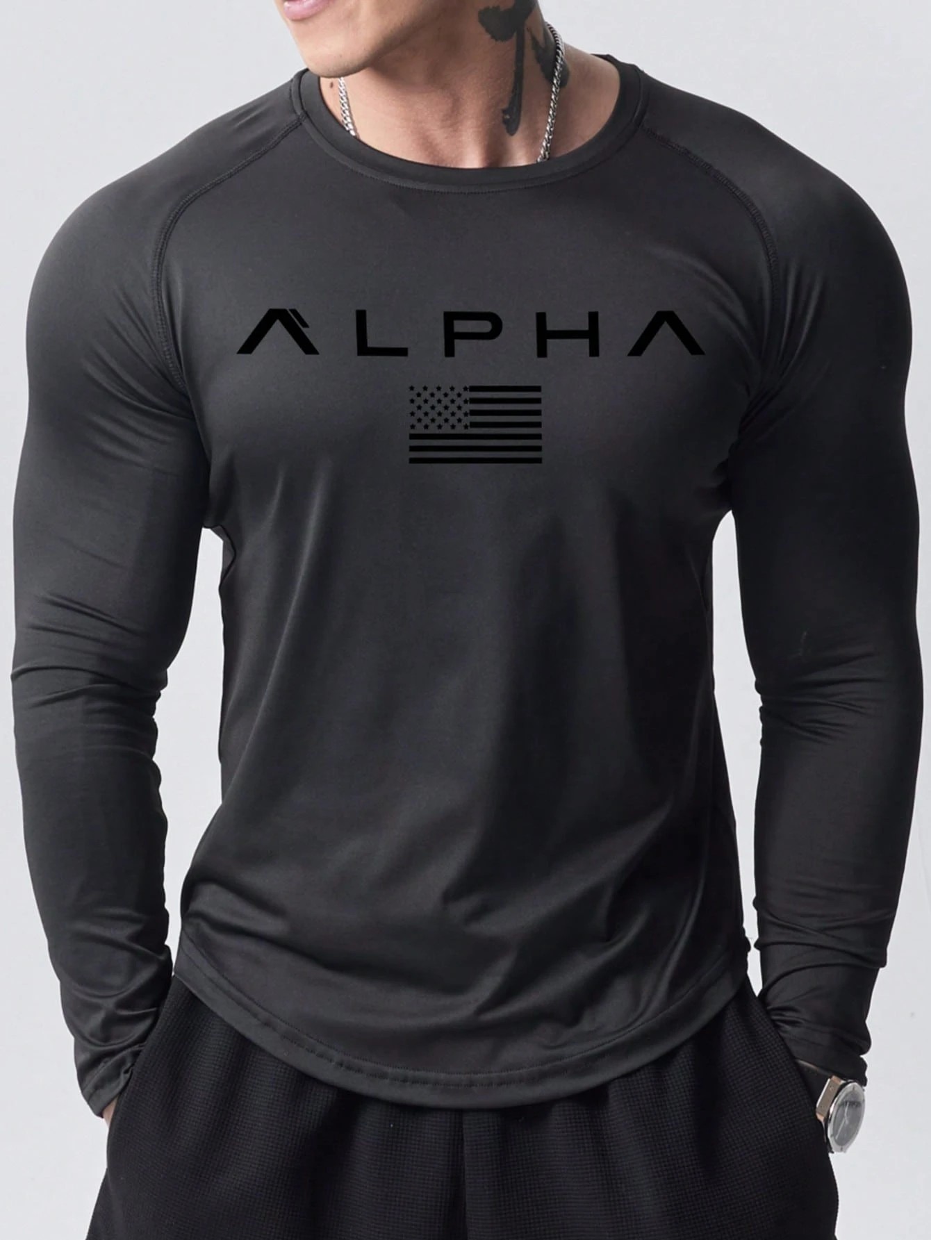 New men's long-sleeved T-shirt - Street Fashion Men 评论和价格