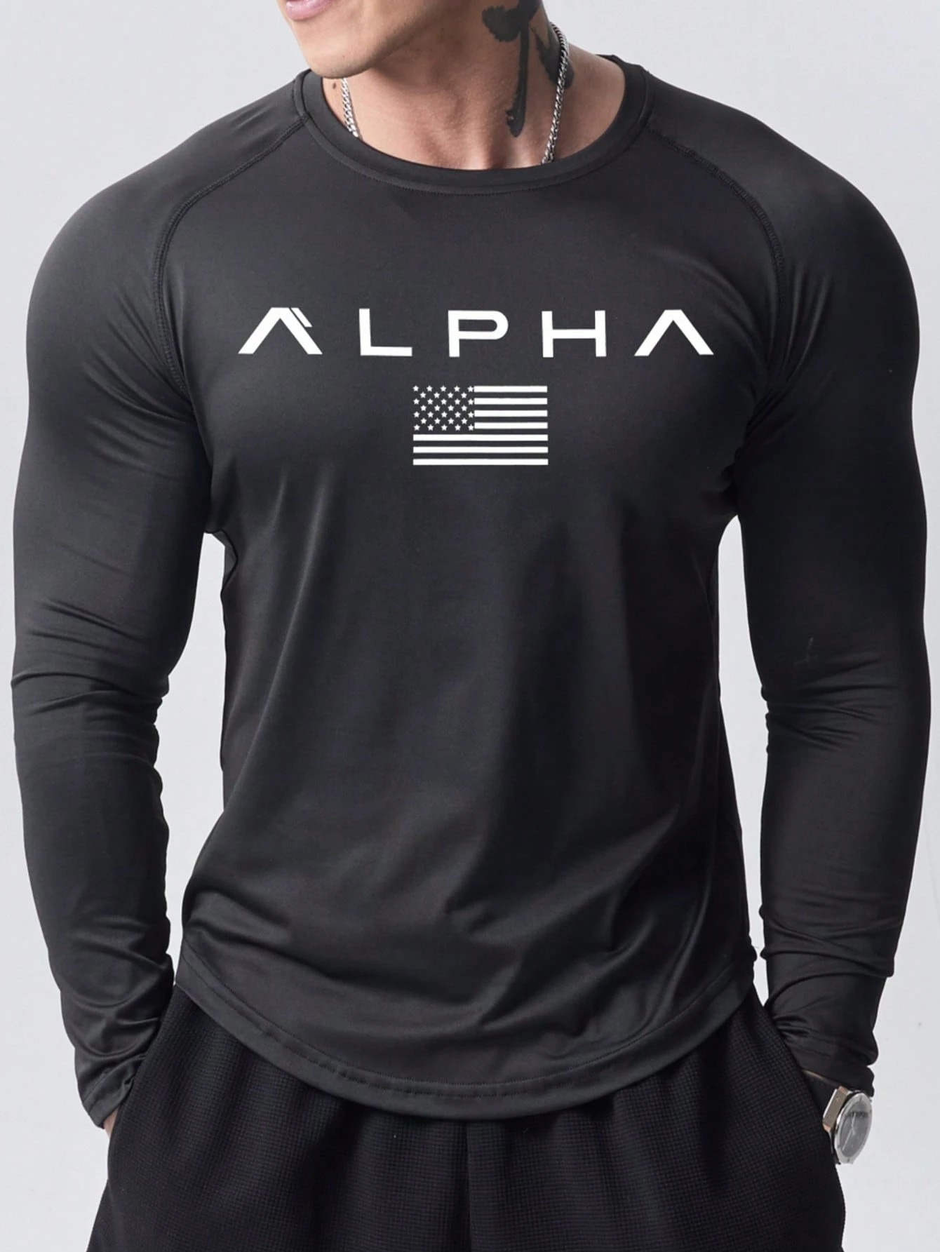 New men's long-sleeved T-shirt - Street Fashion Men 评论和价格