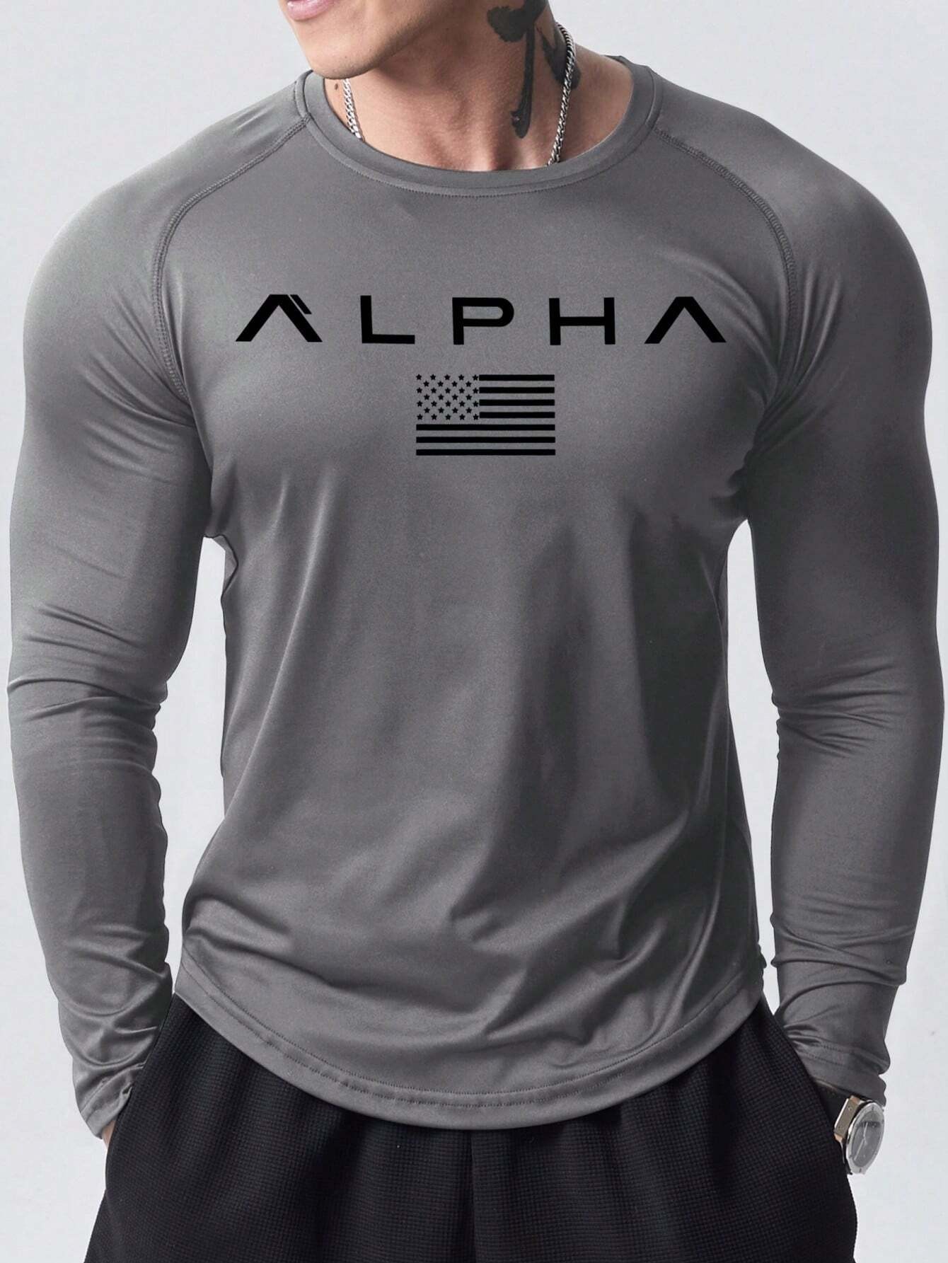 New men's long-sleeved T-shirt - Street Fashion Men 评论和价格