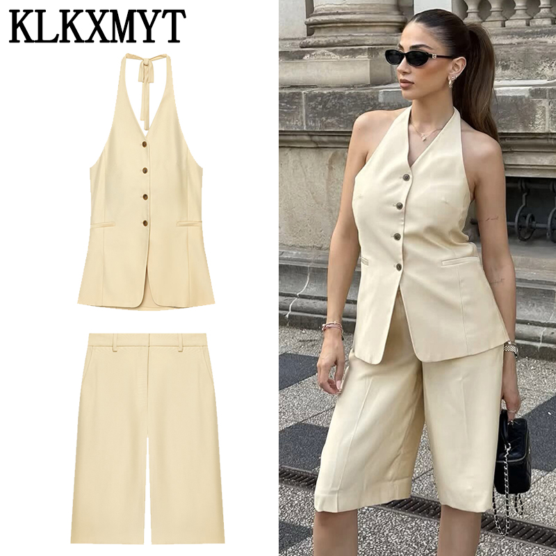 KLKXMYT Women Summer Bermuda S - Street Fashion Vest 评论和价格