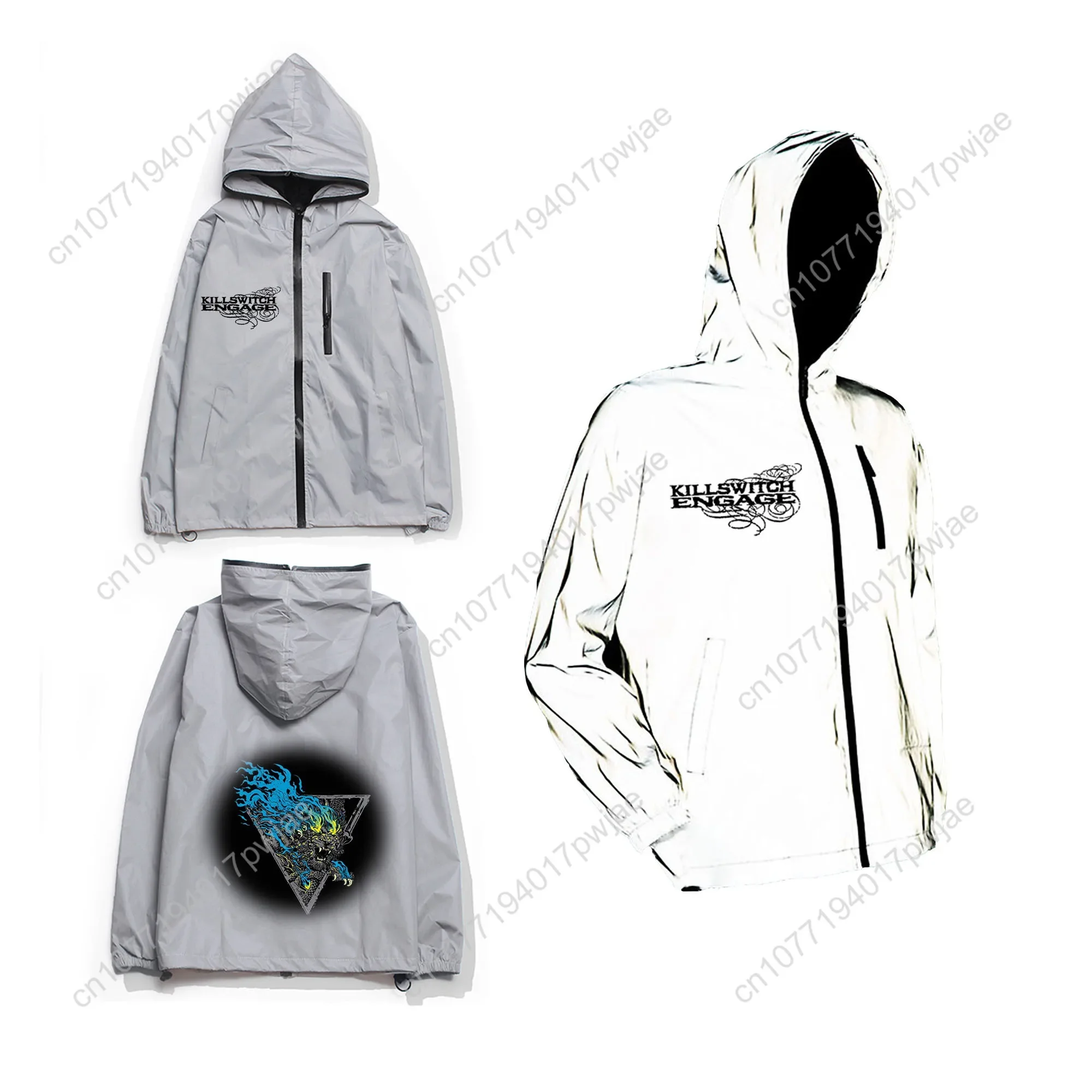 Killswitchs Engages Band Refle - Reflective Jacket Running 评论和价格