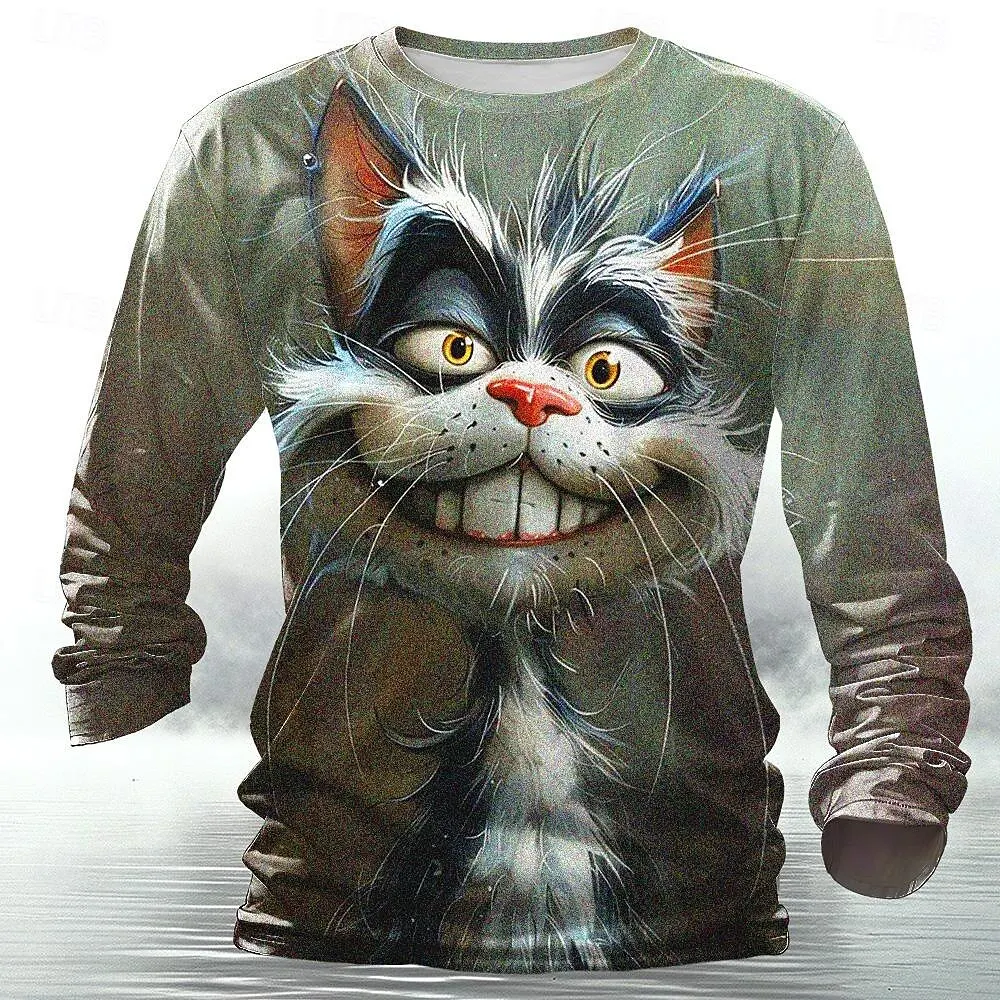 Funny 3D Animal Print Mens T S - Street Fashion Men 评论和价格