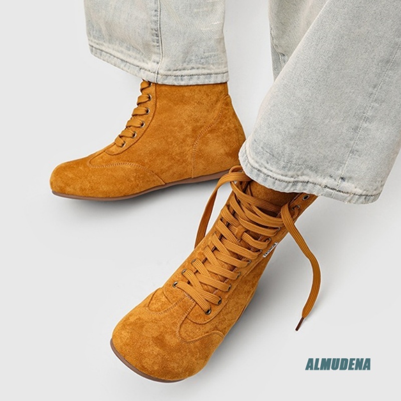 Men's Suede Mid-Calf Lace-Up B - Street Fashion Winter 2026 评论和价格