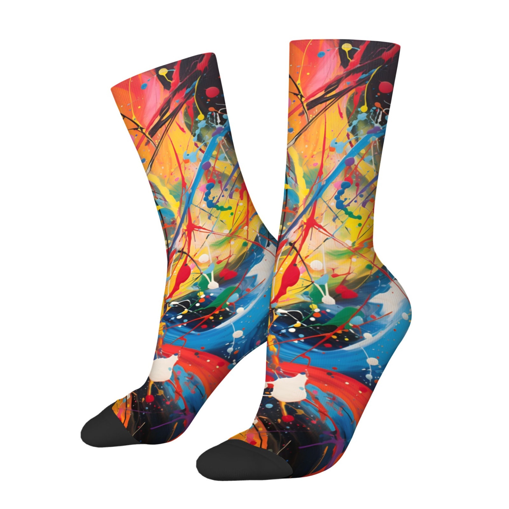 Ink Splatter Socks Non-slip El - Street Fashion Style Youtube 评论和价格