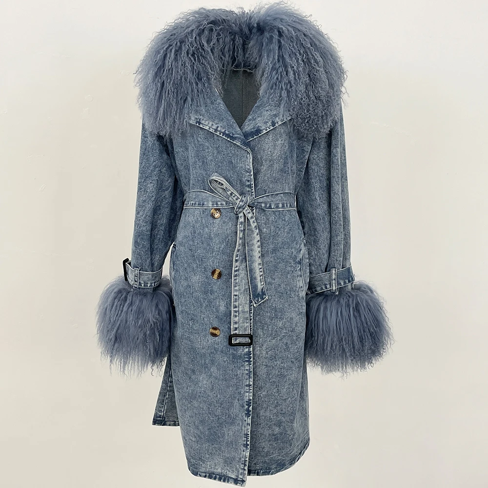 Mongolian Fur Collar Jacket 20 - Street Fashion Store 评论和价格