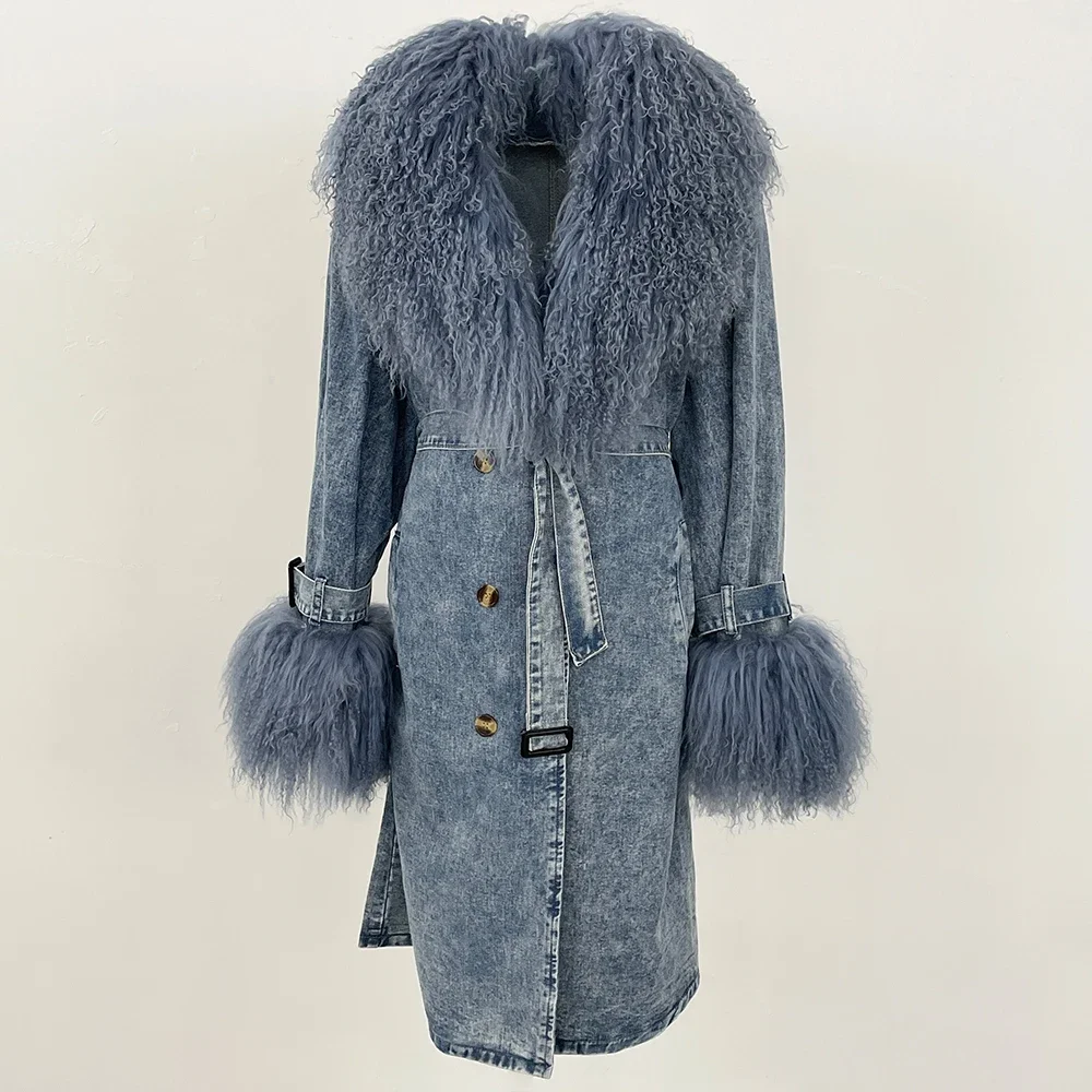 Mongolian Fur Collar Jacket 20 - Street Fashion Store 评论和价格