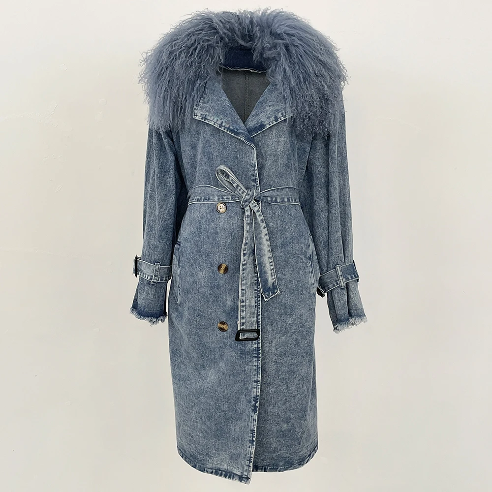 Mongolian Fur Collar Jacket 20 - Street Fashion Store 评论和价格