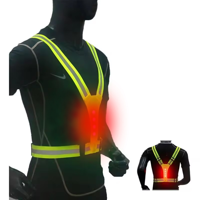 LED Running Vest Reflective Gl - Reflective Jacket Running 评论和价格