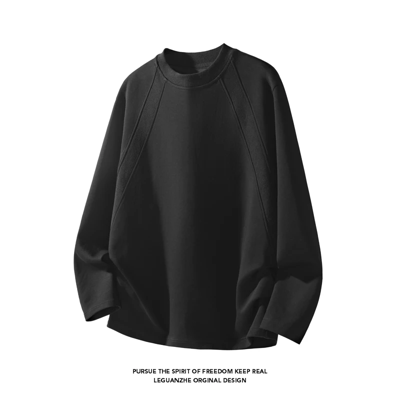 Men Fashion Raglan Seam Crew N - Street Fashion Men 评论和价格