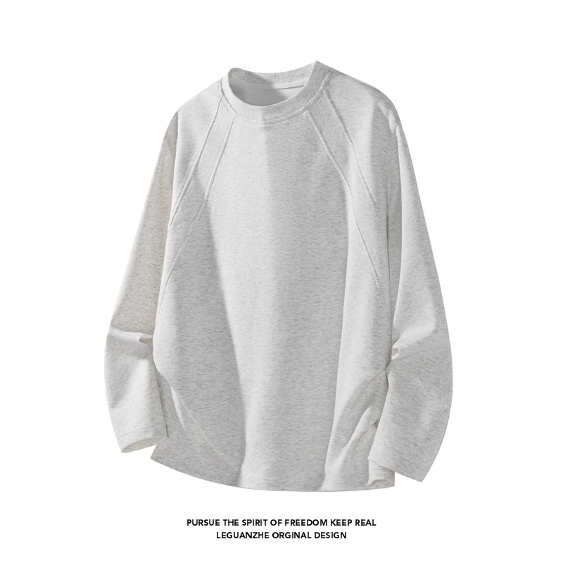 Men Fashion Raglan Seam Crew N - Street Fashion Men 评论和价格