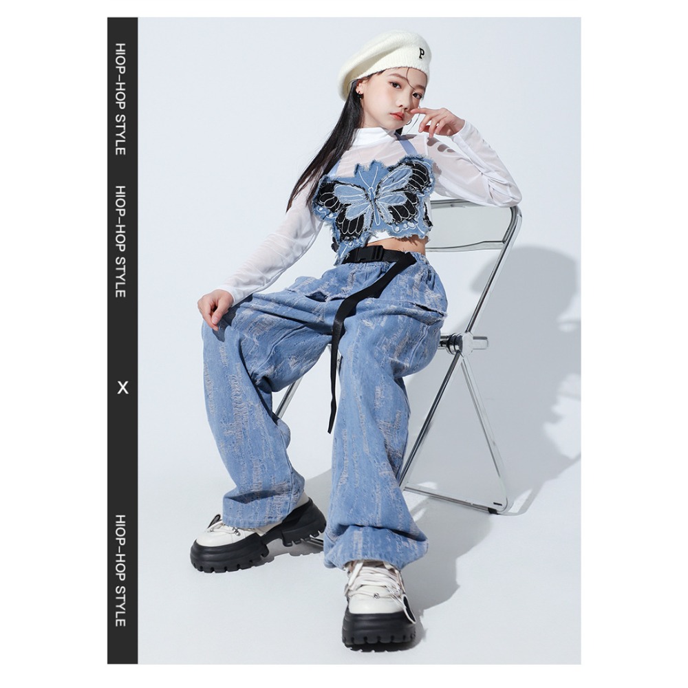Jazz Hip Hop Dance Set Mesh Lo - Street Fashion Vest 评论和价格
