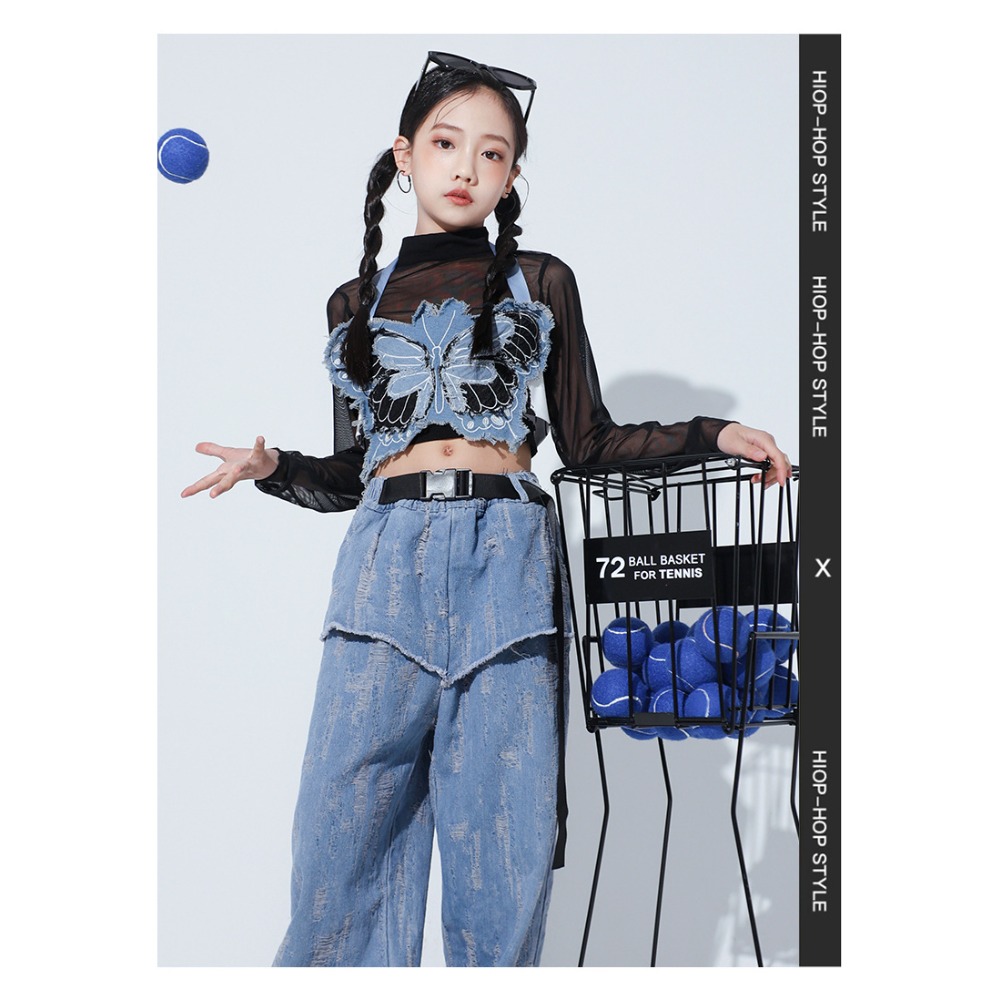 Jazz Hip Hop Dance Set Mesh Lo - Street Fashion Vest 评论和价格