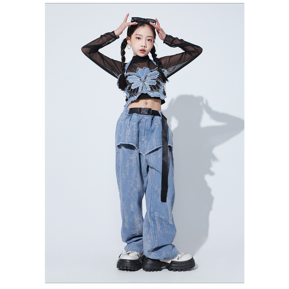 Jazz Hip Hop Dance Set Mesh Lo - Street Fashion Vest 评论和价格