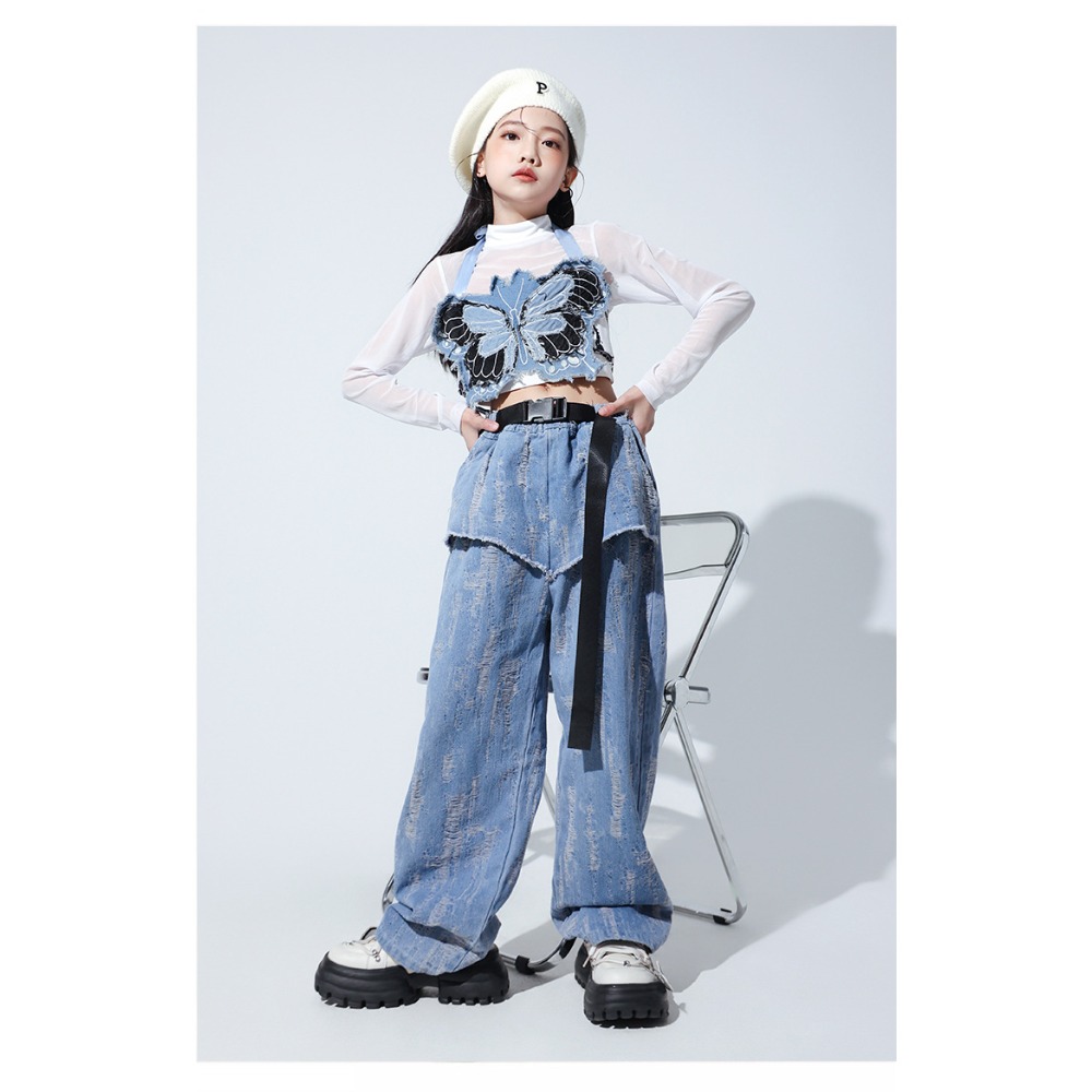 Jazz Hip Hop Dance Set Mesh Lo - Street Fashion Vest 评论和价格